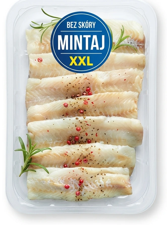 Mintaj, filet bez skóry, XXL