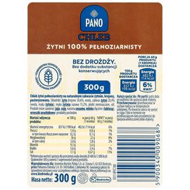 Pano Chleb żytni 100% pełnoziarnisty 300 g