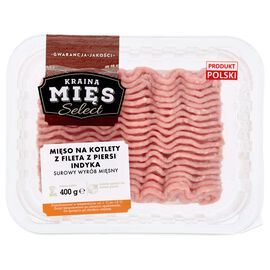 Kraina Mięs Select Mięso na kotlety z fileta z piersi indyka 400 g