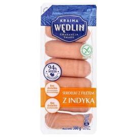 Kraina Wędlin Serdelki z filetem z indyka 300 g