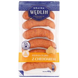 Kraina Wędlin Kiełbasa śląska z cheddarem 450 g