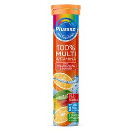 Plusssz Suplement diety 100 % multiwitamina smak pomarańcza & mango (20 x 4 g) 80 g