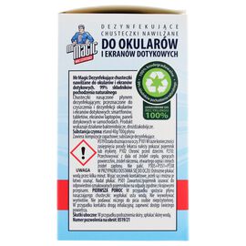 Mr Magic Dezynfekujące chusteczki nawilżane do okularów i ekranów dotykowych 60 szt.