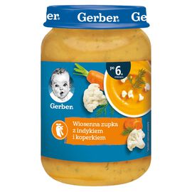 Gerber Wiosenna zupka z indykiem i koperkiem po 6 miesiącu 190 g