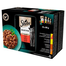 Sheba Selection Mokra karma dla dorosłych kotów w sosie soczyste smaki (12 x 85 g) 1,02 kg