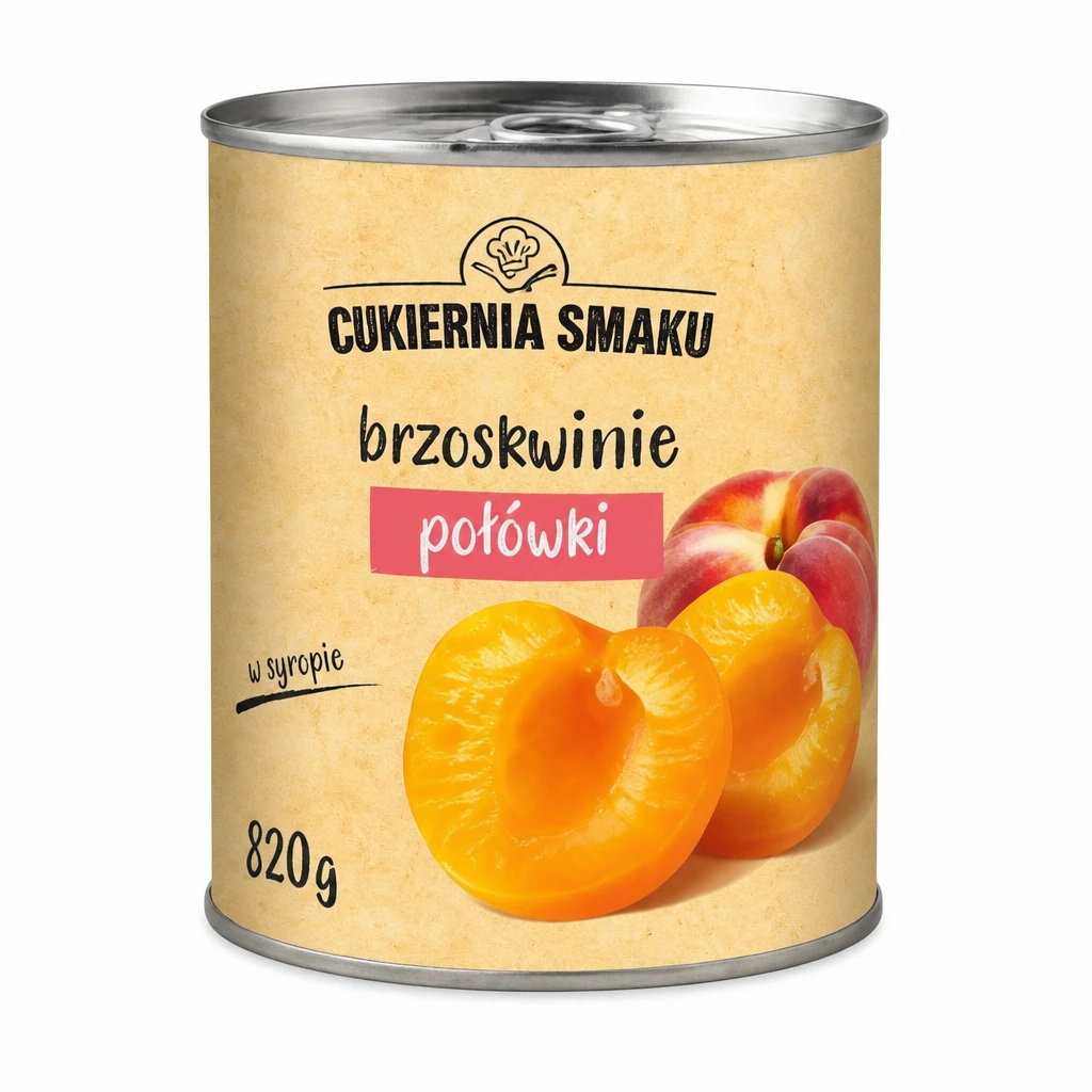 Brzoskwinie w syropie Cukiernia Smaku 820/470g