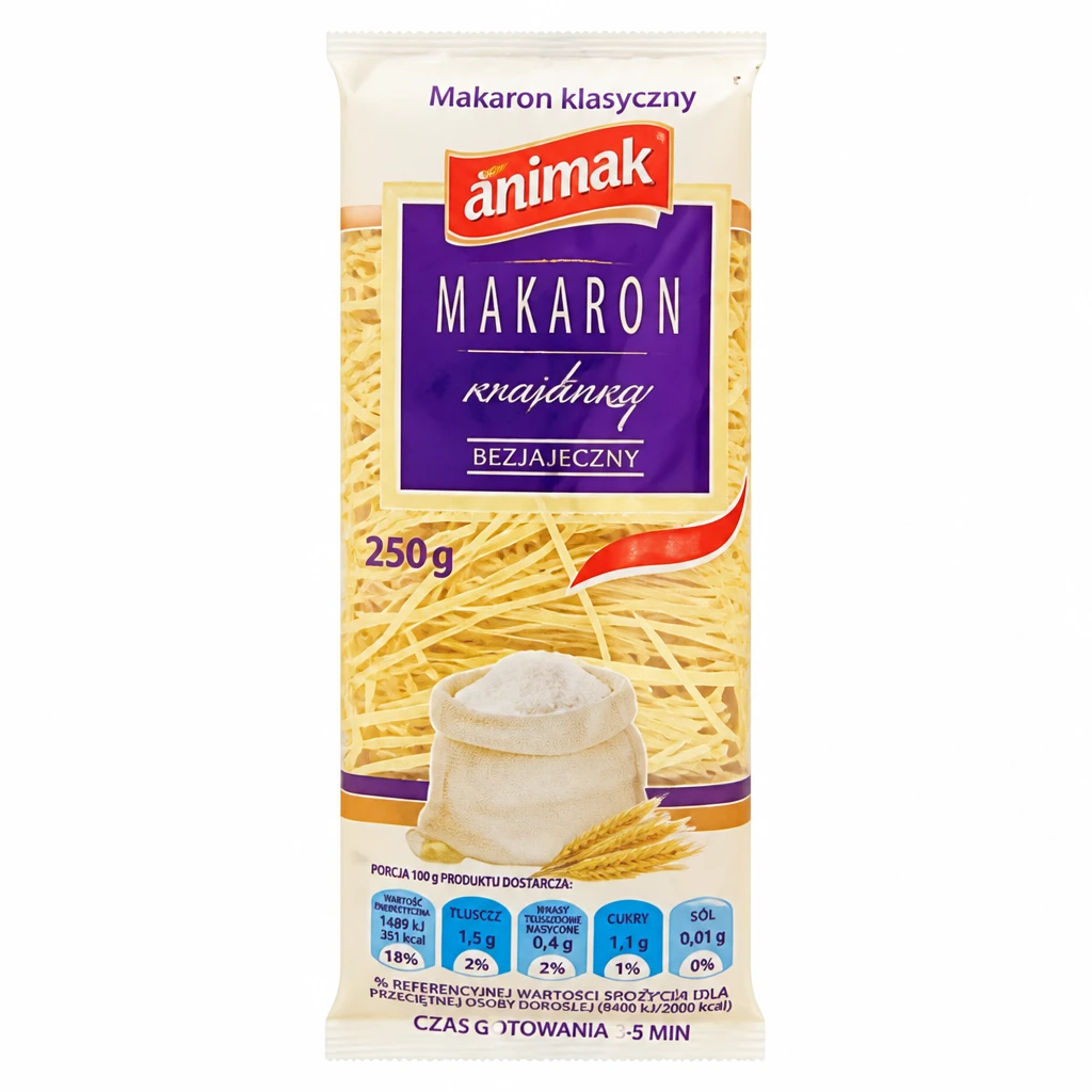 Makaron krajanka bezjajeczna Animak 250g