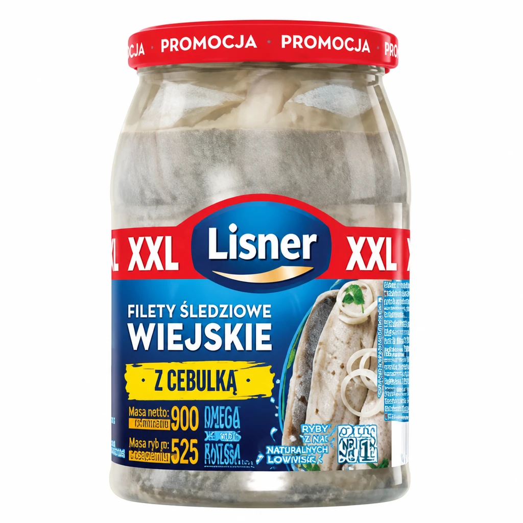 Filety śledziowe Wiejskie Lisner 900/525g