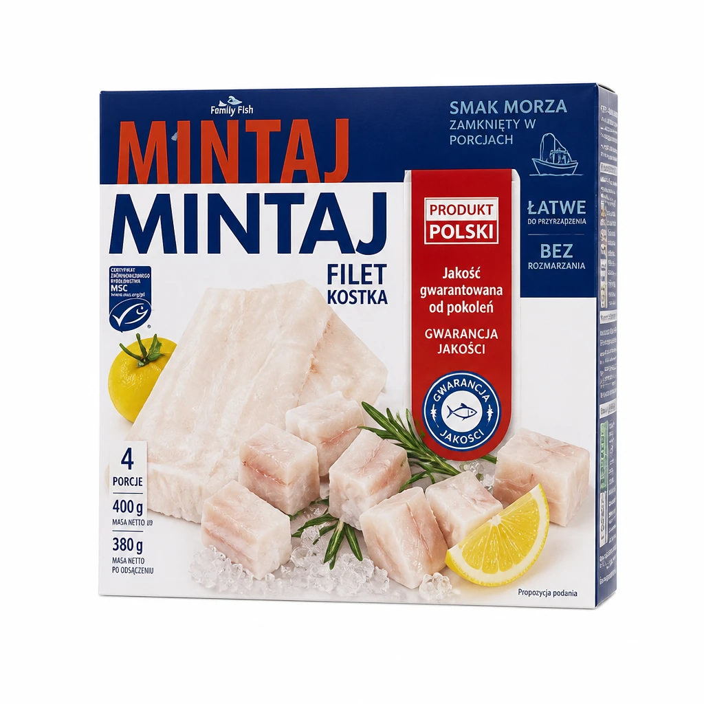 Mintaj filet kostka Family Fish 400/380g