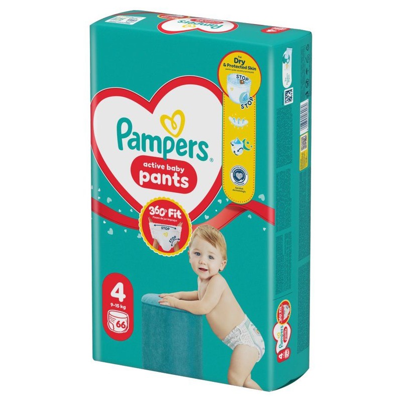 Pieluchomajtki 4 9-15 kg Pampers 66 sztuk