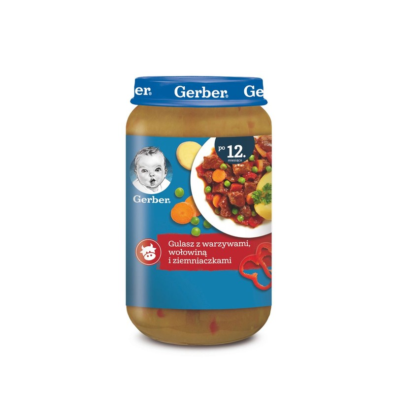 Gulasz z warzywami, wołowiną i ziemniakami po 12 miesiącu Gerber 250 g