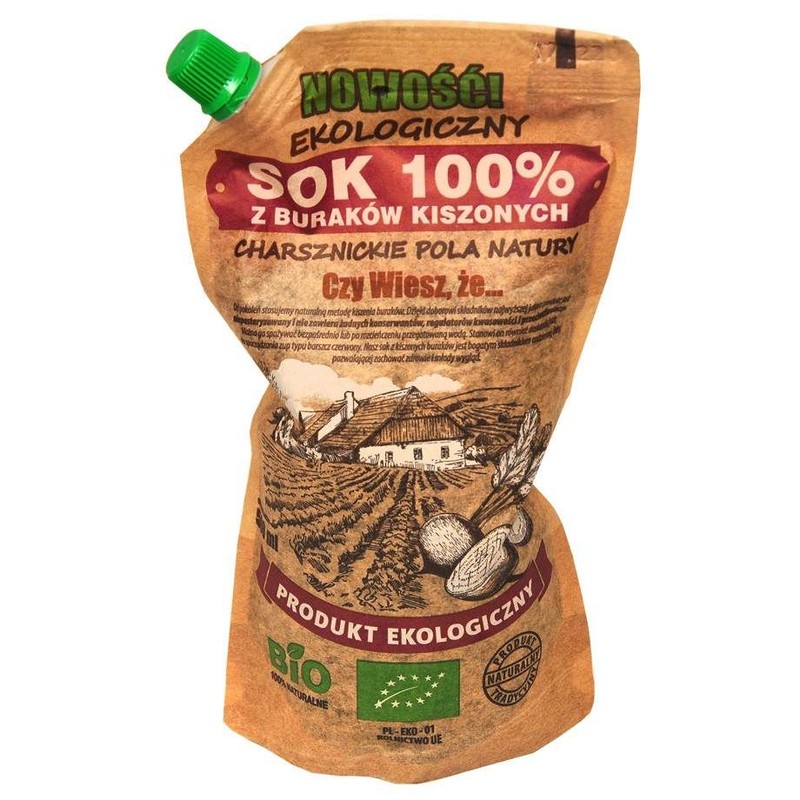 BIO Ekologiczny sok 100% z buraków kiszonych Charsznickie Pola Natury 500 ml