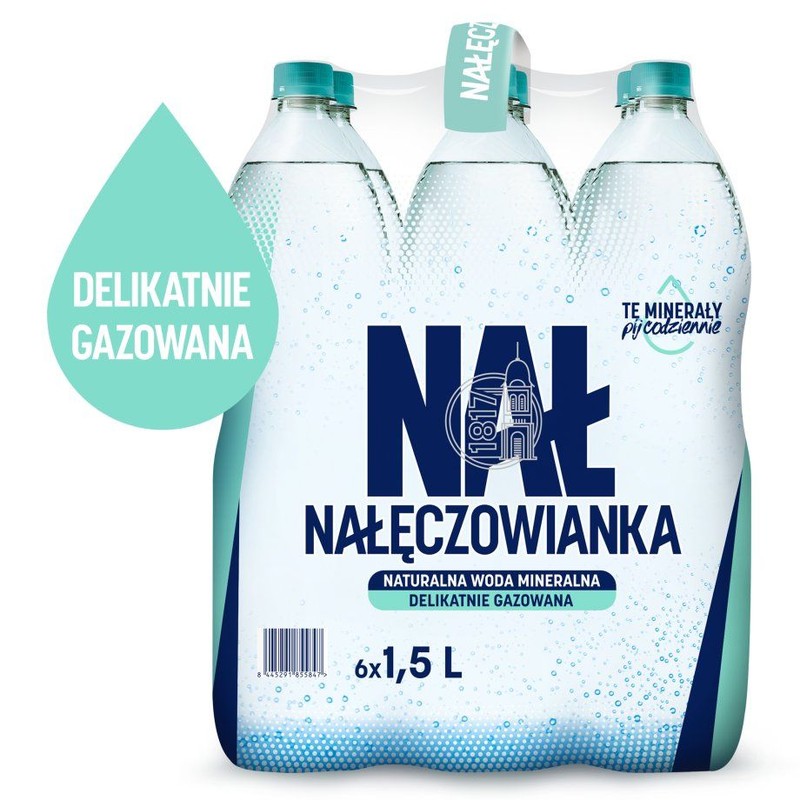 Woda mineralna delikatnie gazowana Nałęczowianka 6 x 1,5 l