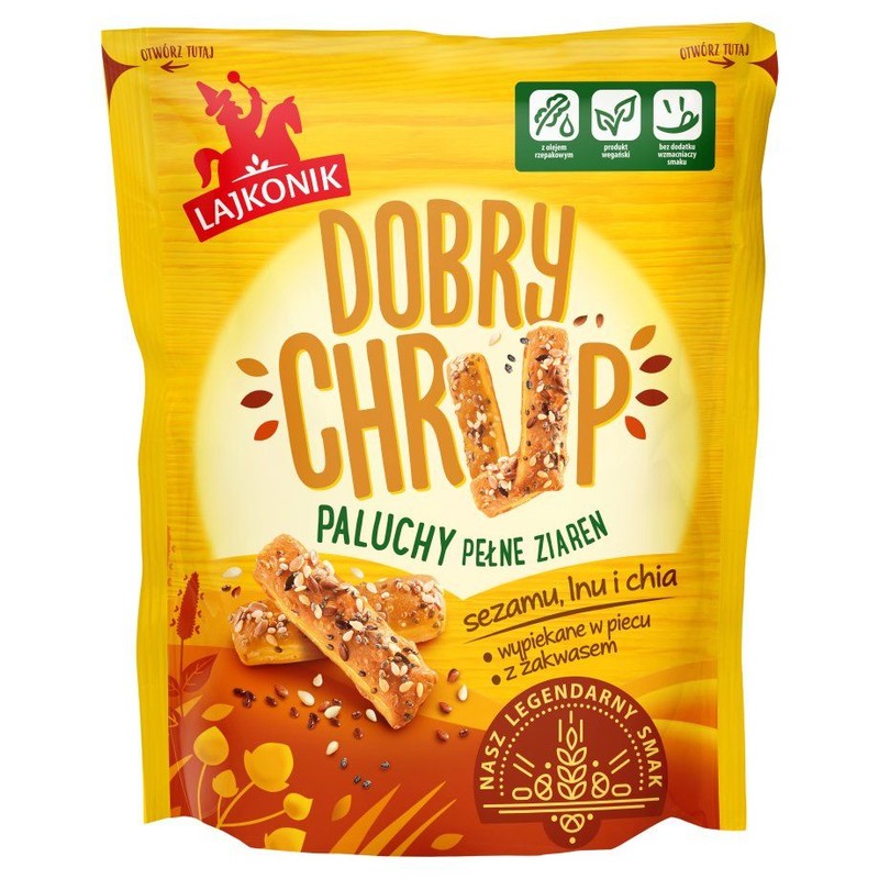 Paluchy pełne ziaren Dobry Chrup  Lajkonik 100 g