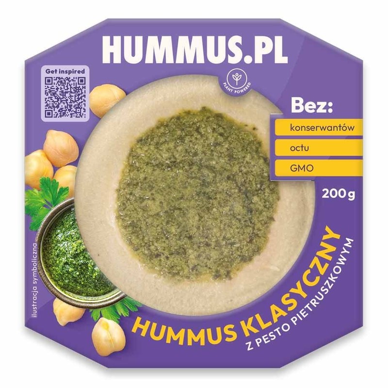 Hummus klasyczny z pesto pietruszkowym Hummus.PL 200 g