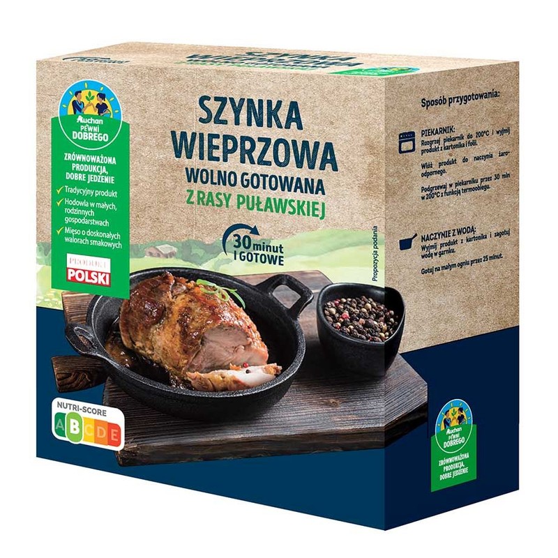 Szynka wieprzowa wolno gotowana Pewni Dobrego na wagę ok. 700 g