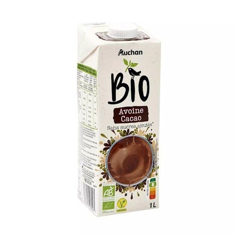 BIO Napój owsiany o smaku kakaowym  Auchan 1 l