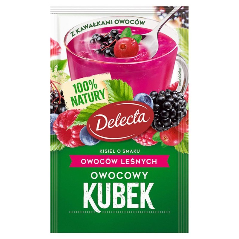 Owocowy kubek kisiel o smaku owoców leśnych  Delecta 30 g