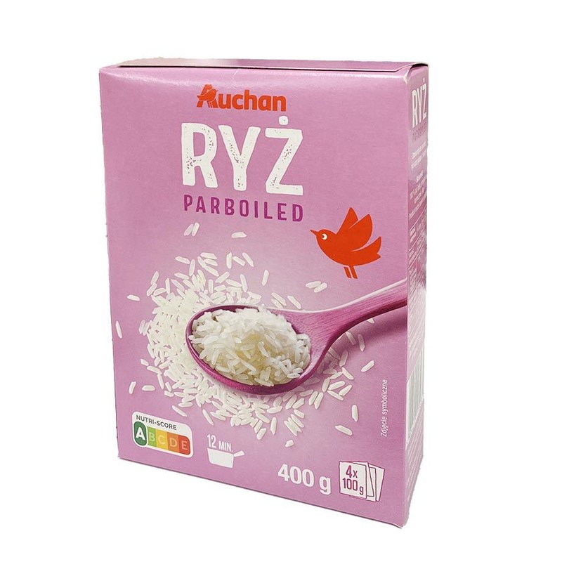 Ryż biały Parboiled Auchan 4 x 100 g