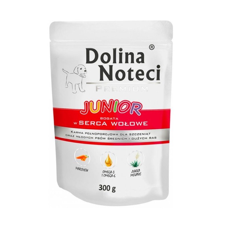 Junior Karma mokra dla szczeniąt bogata w serca wołowe  Dolina Noteci 300 g