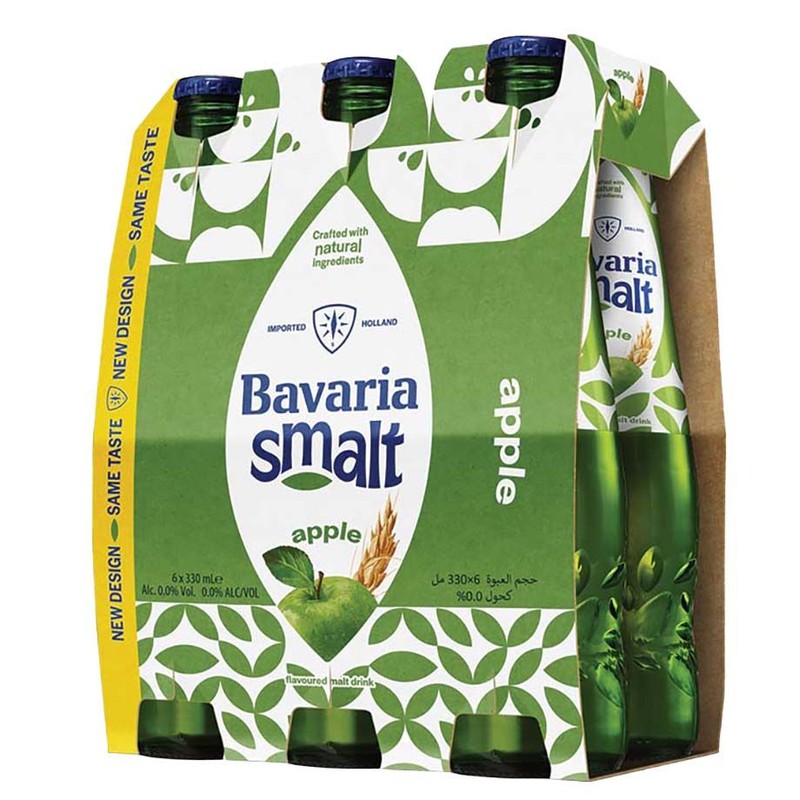 Piwo holenderskie bezalkoholowe smakowe Apple o smaku jabłko alk. 0.0% obj. Bavaria 6 x 330 ml