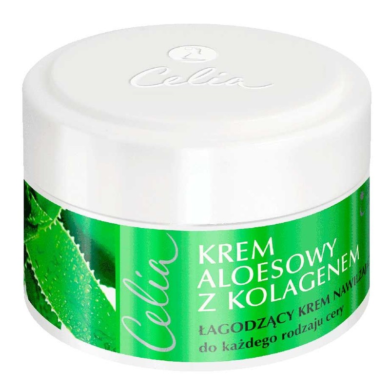 Krem łagodzący nawilżający do twarzy Kolagen Aloes  Celia  50 ml