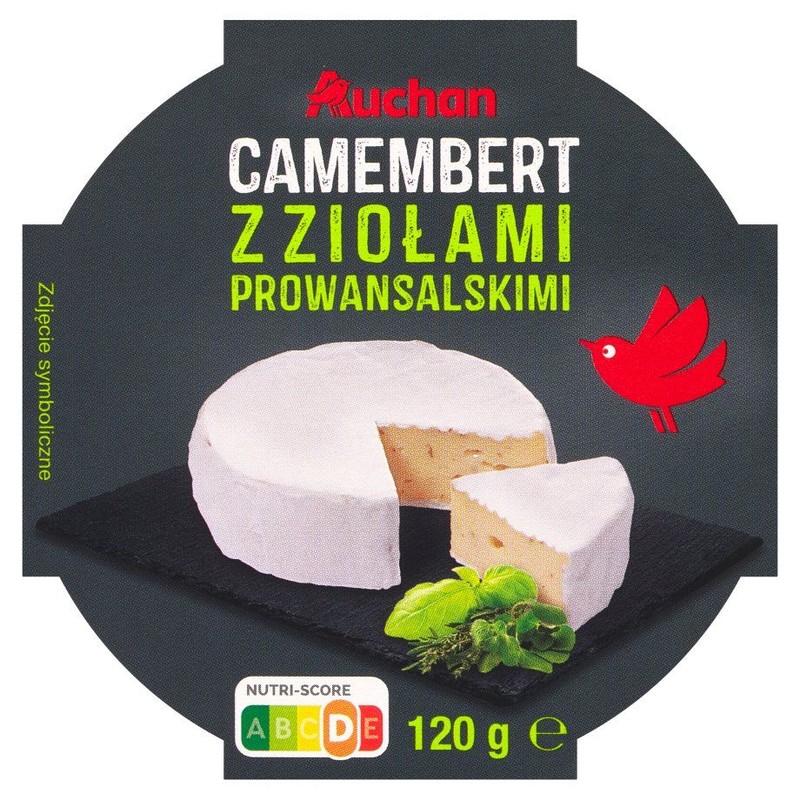 Ser camembert z ziołami prowansalskimi Auchan 120 g