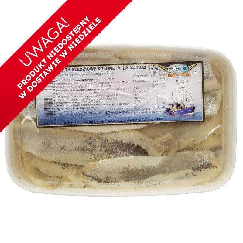 Filet śledziowy solony a la Matjas Laguna na wagę ok. 1 kg