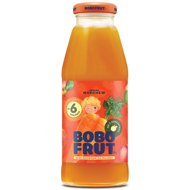 Sok jabłko marchewka po 6 miesiącu Bobofrut 300 ml