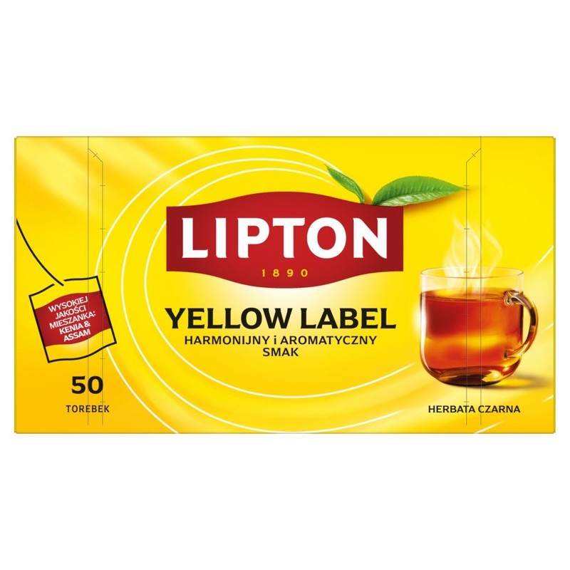 Herbata czarna z naturalnym aromatem Lipton 50 torebek
