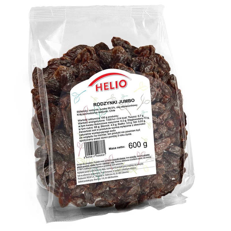 Rodzynki Jumbo   Helio 600 g