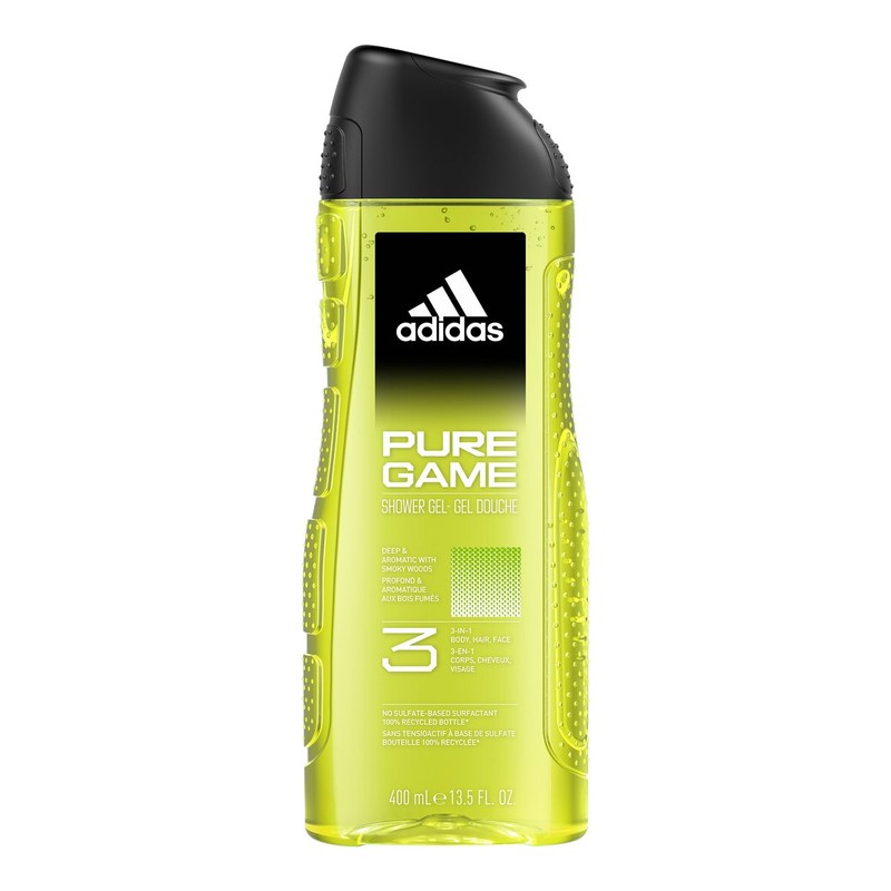 Żel pod prysznic Pure Game 3w1 Adidas 400 ml