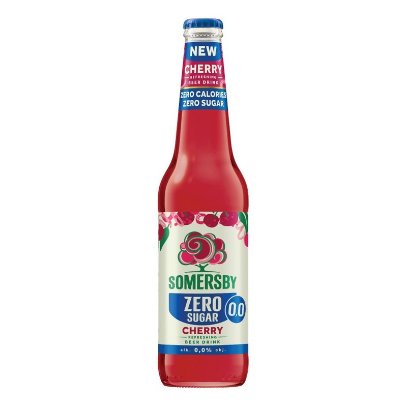 Piwo bezalkoholowe smakowe Zero Sugar Cherry alk. do 0,5% obj. Somersby 400 ml