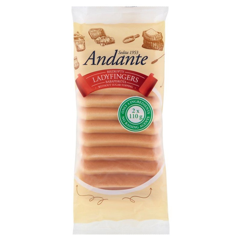 Biszkopty typu Ladyfingers Andante 220 g