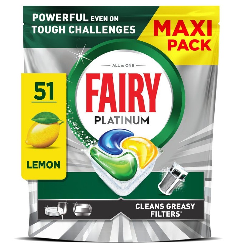 Kaspułki do zmywarki Platinum All in One    FAIRY 51 kapsułek