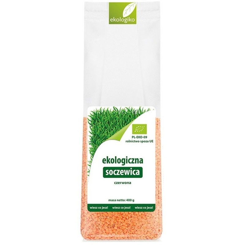 BIO Ekologiczna Soczewica czerwona  Ekologiko 400 g