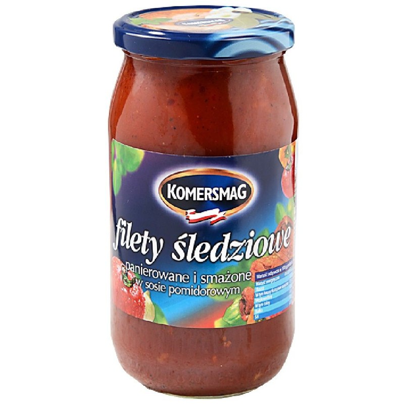 Filety śledziowe smażone w sosie pomidorowym Komersmag 800 g