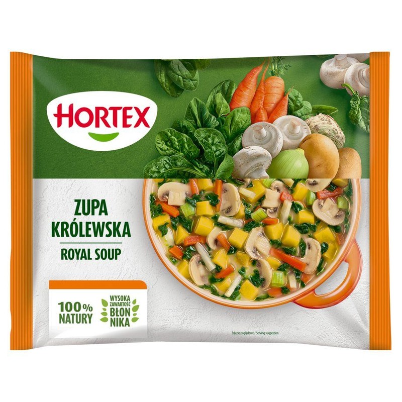 Zupa królewska z pieczarkami i szpinakiem  Hortex 450 g
