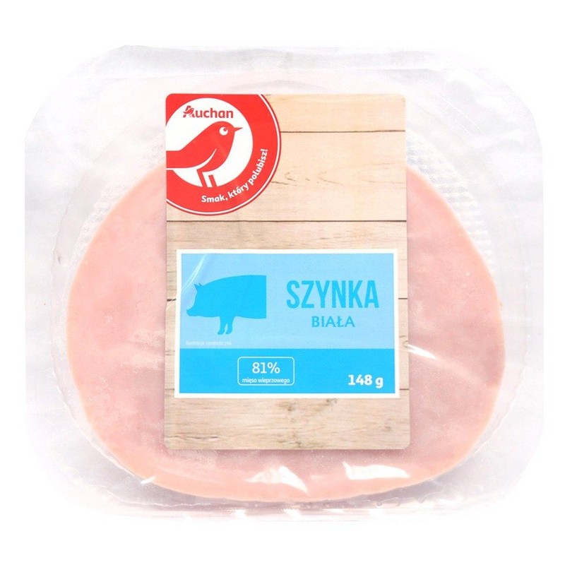 Szynka biała Auchan 148 g