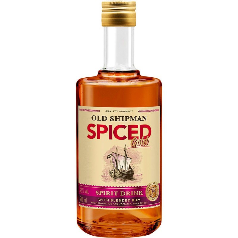 Rum jasny Spiced Gold alk. 32,0% obj. Old Shipman 500 ml