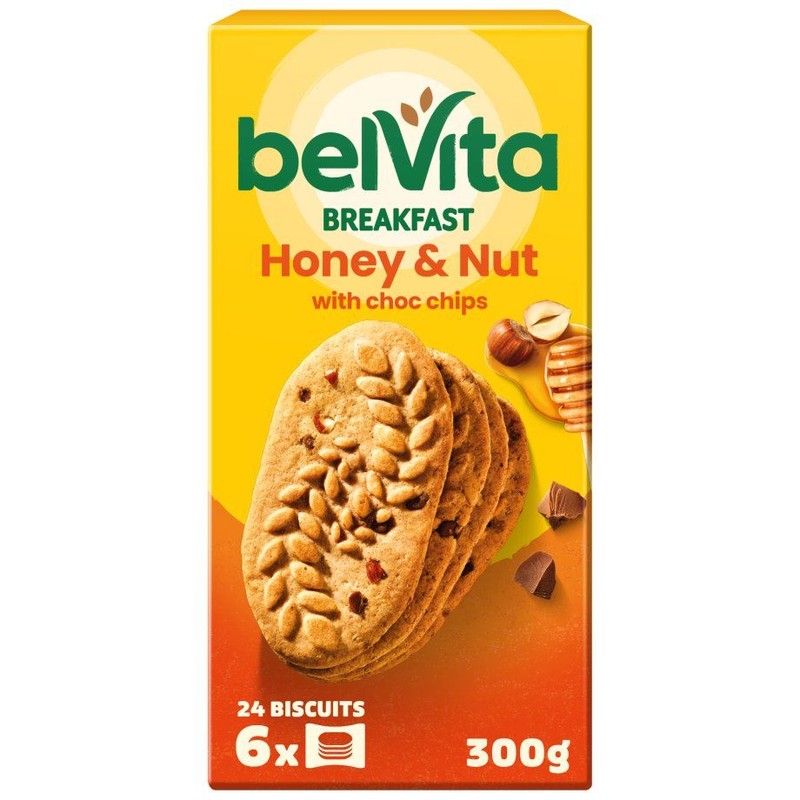 Ciastka zbożowe z orzechami laskowymi i miodem belVita 300 g