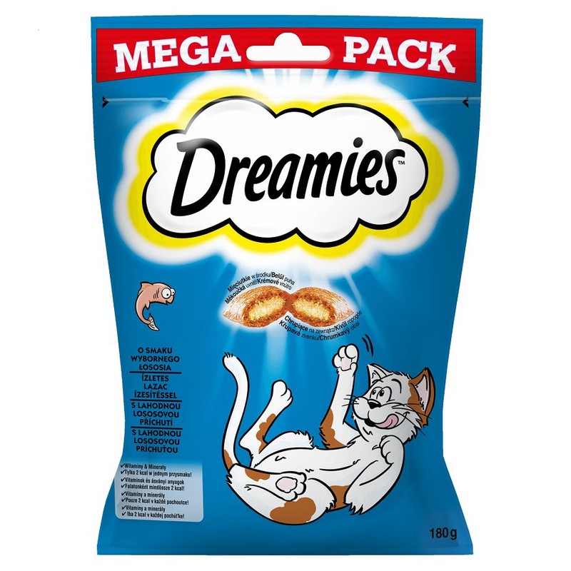 Przysmaki dla kota z łososiem Dreamies 180 g