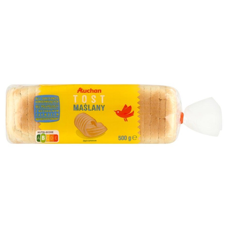 Chleb tostowy pszenny maślany Auchan 500 g