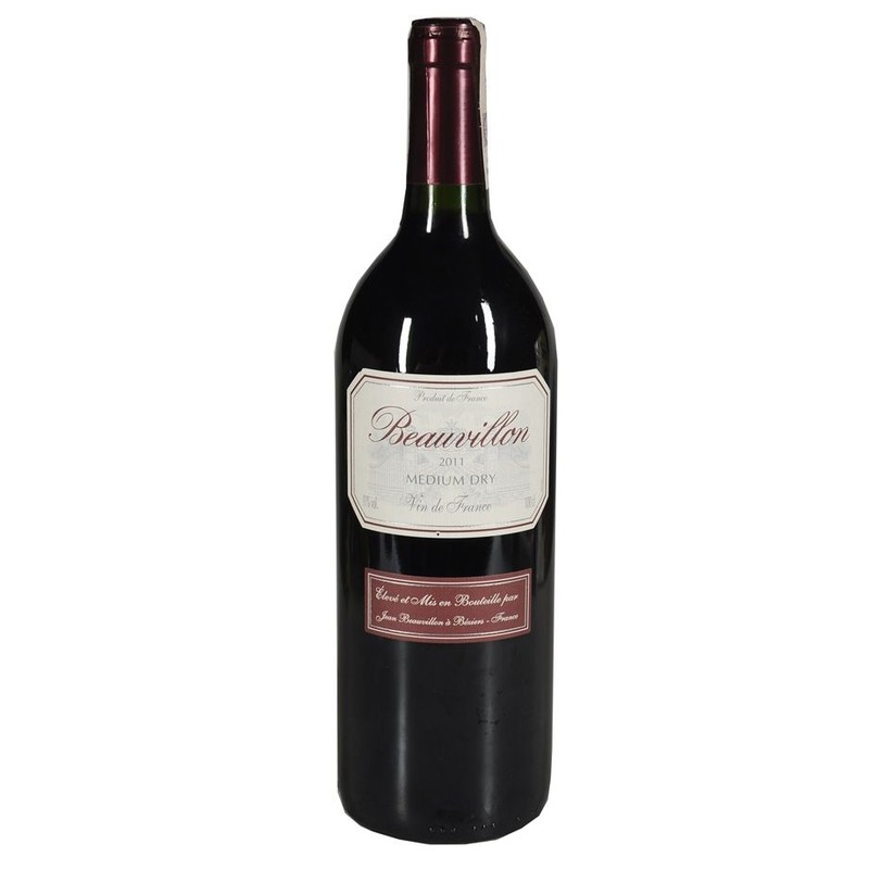 Wino francuskie czerwone półwytrawne alk. 11,0% obj. Beauvillon  1 l
