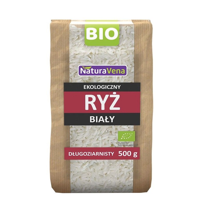 BIO Ekologiczna długoziarnisty ryż biały NaturaVena 500 g