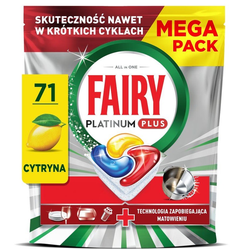Kapsułki do zmywarki Platinum Plus All in One Anti-dull FAIRY 71 kapsułek