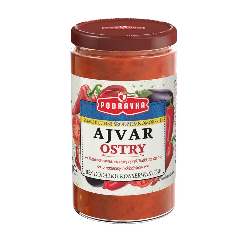 Ajvar ostry pasta warzywna pomidory z chili Podravka 195 g