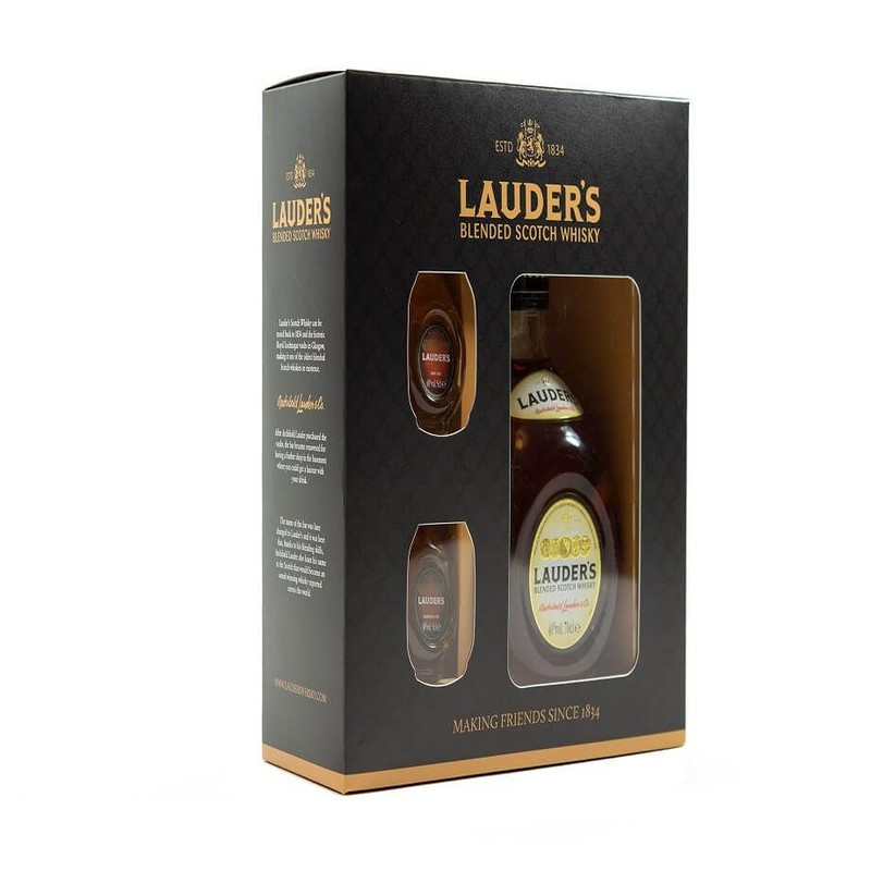 Whisky szkocka blended + 2 miniaturki Lauders 700 ml+ 2 x 50 ml