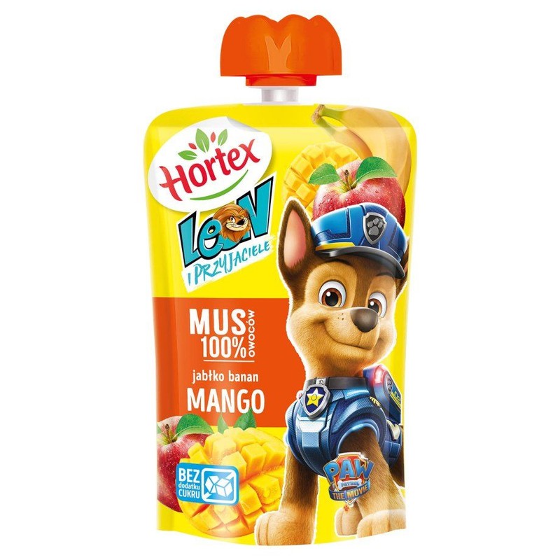 Mus owocowy jabłko banan mango Hortex 100 g