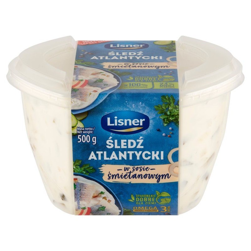 Śledź atlantycki w sosie śmietanowym Lisner 500 g